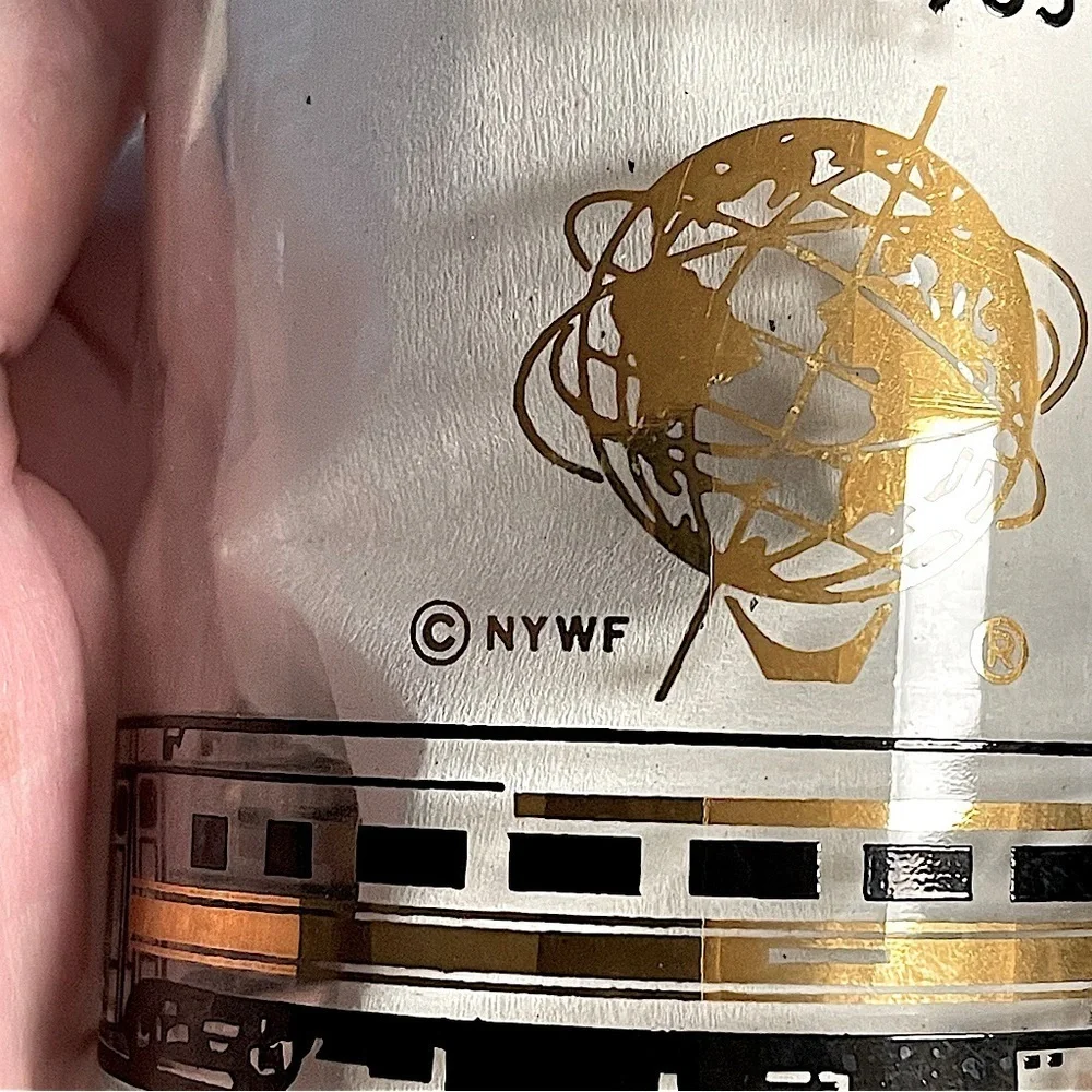 New York World's Fair Glasses 1964-1965 New York Central Train System Set of 6